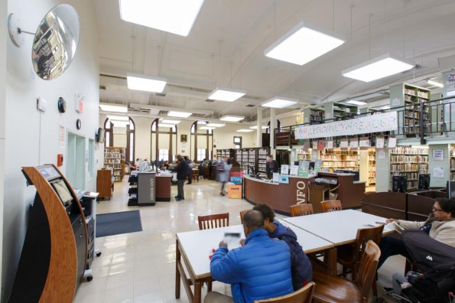 Awning Carroll Gardens Library, Carroll Gardens, Brooklyn, NY